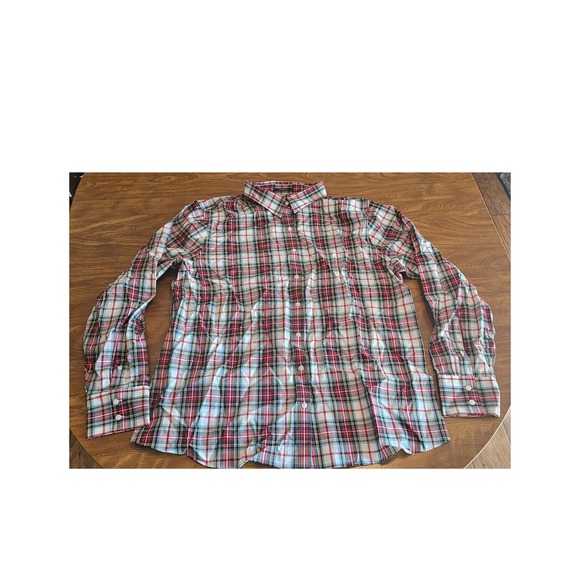 Lands' End Tops - Lands' End No Iron Supima Plaid Long Sleeve Button Down Shirt‎